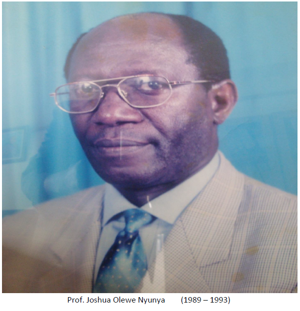 Prof. Joshua Olewe Nyunya (1989 - 1993)